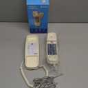 AT&T TRIMLINE 210 Corded Home Phone, No AC Power Required, Improved Easy-Wall-Mount, Lighted Big Button Keypad, 13 SpeedDial Keys, Last Number Redial, Mute, Flash, Volume Control, Beige