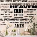 Black Cross Wall Decor Vinyl Stickers Bible Verse Wall Decals Peel and Stick Motivational Christian Bible Sayings Sticker Religious Lettering Art Murals for Living Room Bedroom Church Home Decoration