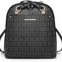 MKP COLLECTION Women's Fashion Backpack Purse - Anti-Scratch Faux Leather Travel Bag with Multi-Pocket Organizer, Designer Pattern Top-Handle Satchel for Shopping and Daily Use