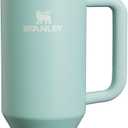 STANLEY Quencher H2.0 Tumbler with Handle and Straw 40 oz | Flowstate 3-Position Lid | Cup Holder Compatible for Travel | Insulated Stainless Steel Cup | BPA-Free | Seafoam