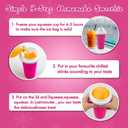 3PCS Slushie Maker Cup - DIY Magic Quick Frozen Smoothies Cups for Homemade Milk Shake Ice Cream Maker, Portable Cooling Cup, Double Layer Squeeze Slushy Maker Cup, Birthday Gifts for Kids Mom, 350 ml