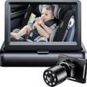 Itomoro Baby Car Mirror, View Infant in Rear Facing Seat with Wide Crystal Clear View,360 Rotation Plug and Play Easy Install baby car monitor 1080p
