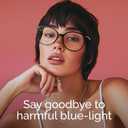 Gaoye Blue Light Blocking Glasses - Trending Round TR90 Frames, Metal Arms, UV400 Protection - Matching Soft Case