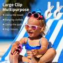 Senbowe 12 Pack Beach Towel Clips,Pool Chair Clips,Heavy Duty Plastic Clothes Pins,Quilt Drying Clips,Windproof Clothes Clips,Keep Your Towel,Clothes,Blankets to Dry on Clothesline and Hanging Rack (Blue, Green, Pink (3.7 Inch))