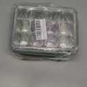 MIXC Seed Starter Kit with Grow Light, Elevated Seedling Tray Kit with Adjustable Humidity Dome and Clear Cell Tray, 12 Full Spectrum Led Beads for Seed Starting Greenhouse, 4 Pack, Green