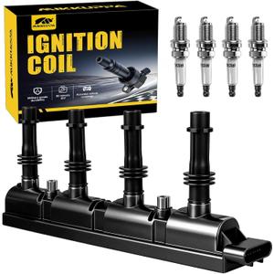 MIKKUPPA UF669 Ignition Coil Pack and 1675 Iridium Spark Plugs Replacement for 1.4L Chevy 2011-2015 Cruze, 2012-2020 Sonic, 2015-2021 Trax, 2013-2021 Buick Encore, Replaces D521C D521C PFR7S8EG