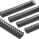 PATIKIL 51mm (2") Plastic Binding Combs, 10 Pcs 21 Rings Comb Binding Spines 450 Sheet Capacity Letter Size for Binding Paper Sheets Notebook Calendar Picture Album, Black