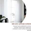 Dreaming Casa Solid Sheer Curtains Draperies White Rod Pocket 2 Panels 72" W x 96" L