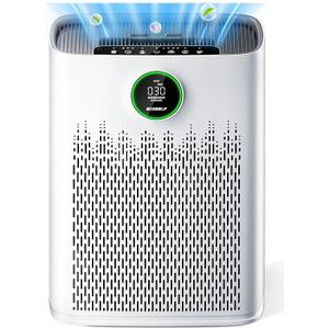 Air Purifiers for Home Large Room, Cover Up to 2400 Ft with True HEPA Filter, Smart Mode, PM2.5 Air Quality Display, 22dB Sleep Mode, Aromatherapy with 2X-Purification & 360Air Outlet, HAP603