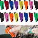 JINRUITOP 16Pcs Car Window Breaker Key Chains, Portable 3 in 1 Glass Breaker/Seat Belt Cutter/Survival Whistle, Safety Emergency Escape Tools, Multifunctional Car Accessories for All Vehicles