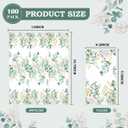 100Pcs Floral Paper Napkins Greenery Wild Flower Napkins Paper Disposable Guest Bathroom Hand Towels Decorative Green Eucalyptus Dinner Napkins for Bathroom Baby Shower Party Supplies Table Decor