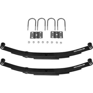 Aeagle 25-1/4" 4-Leaf 1750lb Capacity Double Eye Spring for 3500lb Trailer Axle & U-Bolt Kit, 1.75" Width, 3" Free Open, Replaces for SW4B, 2PCS