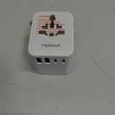 TESSAN Universal Travel Adapter 28W, International Power Adapter with 3 USB C 2 USB A Charging Ports, Worldwide Plug Adaptor for US to European UK Italy Ireland New Zealand (Type C G A I)