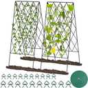 2 Pack A Frame Cucumber Trellis Foldable Garden Trellis for Climbing Plants Outdoor Metal Cucumber Trellis for Flowers Vegetables