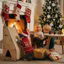 Enhanced Wood-Framed Cat Scratching Post: Large Sisal Cat Scratcher, Integrated Scratch Post Pad Condo Tunnel House. All-in-One Space Saver for Multi-Cat & Budget-Friendly Homes (32in)