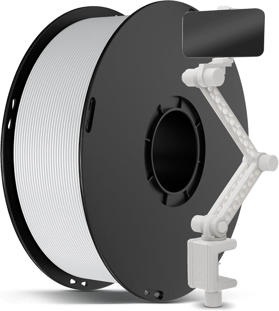 ANYCUBIC ABS Filament 1.75mm, High Strength and Toughness, 3D Printer Filament Dimensional Accuracy +/- 0.02mm, 1KG Spool (2.2 lbs), White