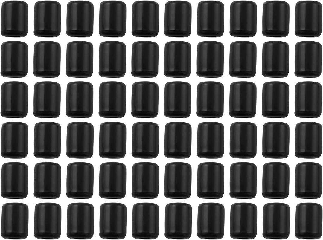 LQ Industrial 60PCS Plastic Drainage Basket Feet Bowl Rack Non Slip PVC Feet 5MM Kitchen Sink Rack Feet Used to Support the Sink Rack to Protect the Sink Grill Black