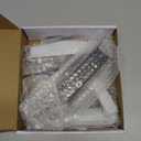 Sliding Patio Door Handle Set with Mortise Lock, Suitable for Sliding Glass Patio Door Thickness from 1.5in to 2in, 4-15/16" Screw Holes, Need to Drill, Reversible Design, Keyed, White