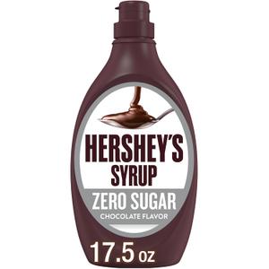 HERSHEY'S Zero Sugar Chocolate Syrup Bottle, 17.5 oz, BBD: 03/2026
