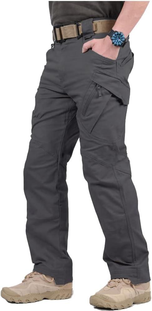 CARWORNIC Gear Men's Hiking Tactical Pants Lightweight Cotton Outdoor Military Combat Cargo Trousers