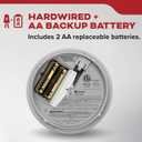 Kidde Hardwired Smoke Detector, AA Battery Backup, Interconnectable, LED Warning Light Indicators, 4 Pack, EXP: AUG 25/2035