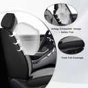 Fit for Toyota Camry Seat Covers 2001-2026,Premium Leather, 360° Full Protection, Thick Padding & Memory Foam, Waterproof & Stain-Resistant Car Seat Cover Full Set (5 Seat,Black&Gray)