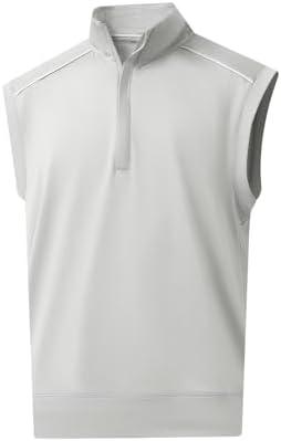 M MAELREG Golf Vests For Men Dry Fit Lightweight Moisture Wicking Performance Sports Breathable Golf 1/4 Zip Pullover Men, Large