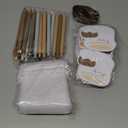 CJiangpo 24 Pack Marshmallow Sticky Note Pad with Pen Gift Set, Cute Self Stick Notepad Memo Pads Ballpoint Pens with Organza Bags, Funny Classroom Rewards Camping Themed Party Favor Gift for Kids