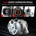 Alternator Compatible 1998-2002 for Honda Accord 1998-1999 for Acura CL, 80Amp/12Volt High Output Alternator Replaces 13767 9761219-999