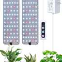 DOMMIA Panel Grow Light for Indoor Plants, 20W Ultra-Thin Full Spectrum LED Grow Light for Shelf & Cabinet, Dimmable with 6/12/16H Timer, Daylight White, 1-Pack
