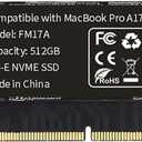 FM17A 512GB PCIE 3.0x4 NVME 3D NAND TLC Flash SSD for MacBook Pro Retina A1708 (2016-2017) Included DIY Tools (512GB)