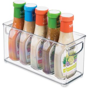 iDesign Stackable Pantry Bin with Handles for Kitchen, Fridge, or Freezer, Clear, Made in USA