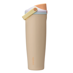 Owala FreeSip Sway Insulated Stainless Steel Water Bottle with Two-Way Spout, Built-In Straw and Bucket Handle, Made for Travel, School, and Sports, 30 Oz, BPA Free, Leak Proof, Sparkling Sherbet