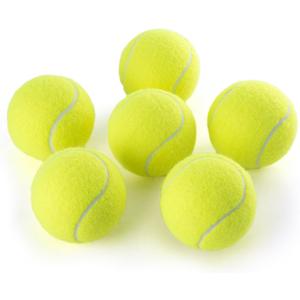 PHOEPET 6-Pack Tennis Balls for Beginner Training Practice- Bulk Dog Balls for Fetch Chew Toys(Neon Yellow) (Medium 2.5"- 6 Pack)