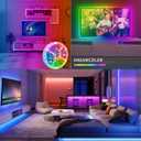 Battery Operated LED Strip Lights 26ft RGB Color Changing, Music Sync, Remote & App Control for Bedroom, Party, TV, Decor (26ft)