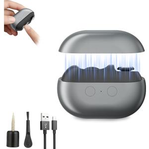 Electric Nail Clipper, Automatic Electric Nail Clipper, Portable 3-in-1 Electric Nail Trimmer and Polisher Electric Toenail Clippers with LED Light 2 Speed Settings for Babies, Seniors and Adults (A)