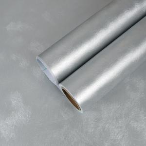 CHIHUT Light Grey Metallic Embossed Textured Wallpaper Stainless Steel Contact Paper Peel and Stick Self Adhesive Removable Waterproof Wallpaper for Kitchen Countertop Bathroom Appliances 12"x100"