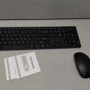 Wireless Keyboard and Mouse Combo, EDJO Silent Full Size Cordless USB Keyboard Mouse, 2.4GHz Lag-Free, Long Battery Life, for Computer, Laptop, PC, Chromebook, Windows (Black, 1 Pack)