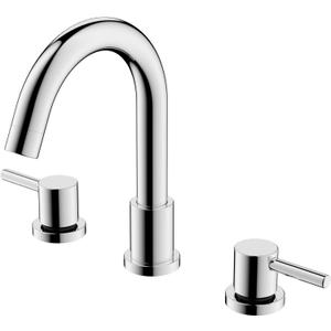 GAOMON 2 Handle 8 Inch Chrome Bathroom Sink Faucet 3 Hole,Widespread Sink Faucet with Valve and cUPC Water Supply Hoses, with Overflow Pop Up Drain Assembly