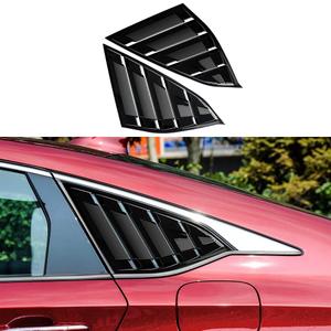 Rear Side Window Louvers Compatible for Honda Accord 2022 2021 2020 2019 2018 Accessories Sport Style Air Vent Cover (Bright Black)