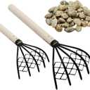 2 Pcs Claw Rake Clam Scraper Tool for Beach Clamming Claws Hand Rake Seafood Shell Digger Tool