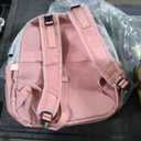 MOMUVO Diaper Bag Backpack, Quilted Baby Bag with Changing Pad & Stroller Straps & Pacifier Case, Large Travel Diaper Bags for Mom Dad, Pink Grey