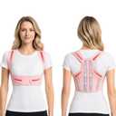 Back Brace Posture Corrector for Women - Under Clothes Upper Back Adjustable Invisible Comfort for Office Daily Wear - Comfortable Hunchback Slouching for Neck Shoulder Back Straightener M