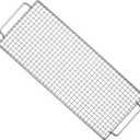 CAMPINGMOON Cooking Grid Campfire Grill Grid BBQ Replacement Grate 304 Stainless Steel Portable Handle (Silver 17.7 x 7.7)