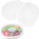 Silicone Lids for CorningWare 2-1/2-Quart Oval Casserole Dish, 2 Pack Reusable Covers for CorningWare Baking Dish (Dish not Included) Dishwasher & Microwave & Freezer Safe