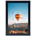 JCJMY 6x9 Picture Frame Black for Wall Hanging or Tabletop- Wall Mounting Horizontally or Vertically, 6 x 9 Wall Gallery Poster Photo Frame for 6 by 9 Photos, Black