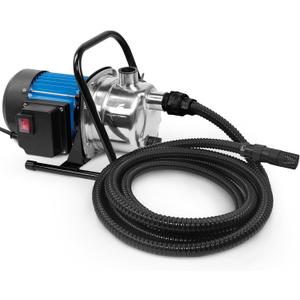 FLUENTPOWER Portable Garden Transfer Pump, 900GPH Electric Sprinkler Booster Pump, Shallow Well Jet Pump for Home Lawn Irrigation and Water Draining, included 13 ft Suction Hose Kit