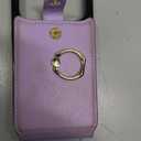 Folosu Compatible with iPhone 17 Pro Case Wallet with Card Holder, 360Rotation Finger Ring Holder Kickstand, RFID Blocking Leather Protective Double Buttons Shockproof Cover 6.3 Inch Purple