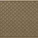 WaterHog Cordova Front Door Mat Indoor Outdoor Entrance, Absorbent All-Weather Doormat Non-Slip Rubber Backing, Dirt & Moisture Trapper, Low Profile, Easy Clean, Made in USA, 35"x59" Camel