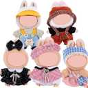 5 Complete Style Clothes Sets for 17cm Dolls - Hat & Overalls Dress Up Outfit for 17cm 15cm Dolls, Designer Outfits Bundle with Luxury/Cute/Sporty Themes, Gift for Doll Lovers (Cool, 17cm/15cm)